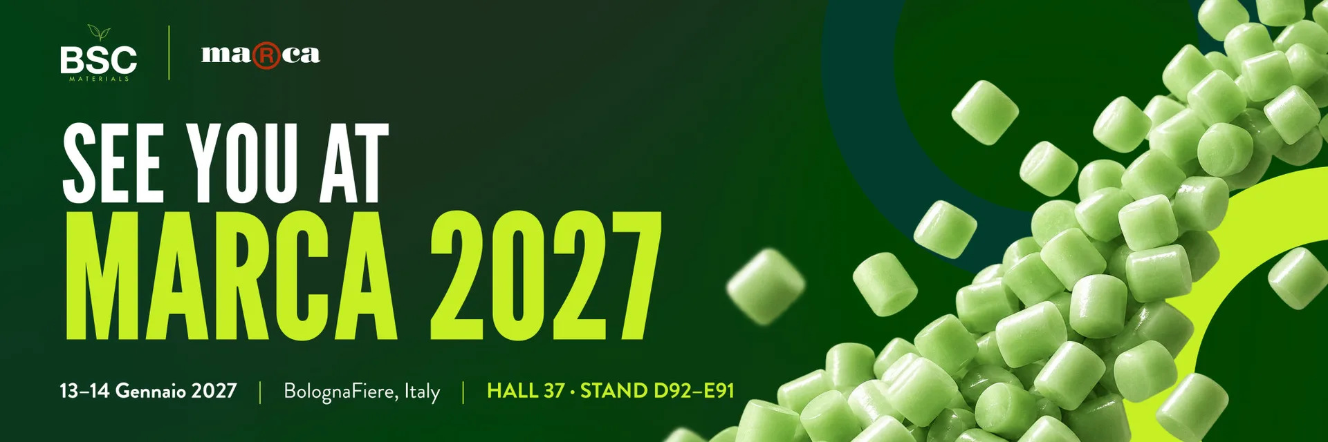 BSC Materials e Marco al MARCA 2027 - 13-14 gennaio 2027, BolognaFiere, Hall 37 Stand D92-E91
