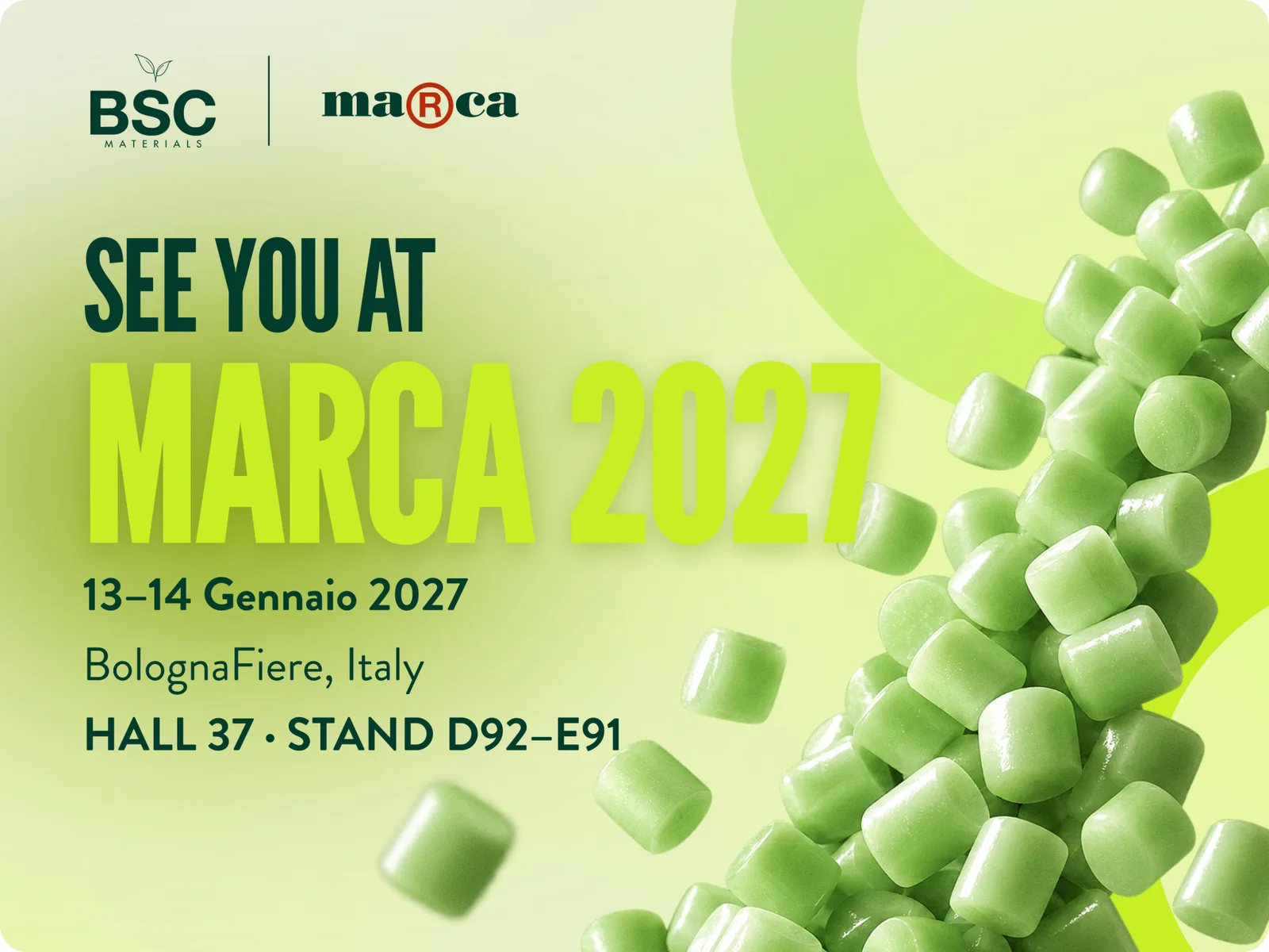 BSC Materials e Marco al MARCA 2027 - 13-14 gennaio 2027, BolognaFiere, Hall 37 Stand D92-E91